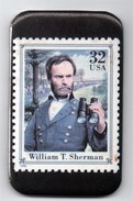 Magnet - Timbre à 32 Cts - William T.Sherman - Personnages