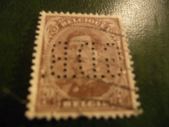 TIMBRE  PERFORE  DE  BELGIQUE     (  G D B  )   OBLITERE - 1909-34