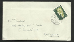 Portugal Lettre 1957 Ambulance Postal Ferroviaire Ambulância Beira Baixa II TPO Railway Postmark - Flammes & Oblitérations