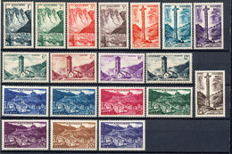 Andorra (French) Stamp Landscape Set MNH 1955 Mi 142-160 Lot2 - Nuevos