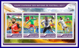 TOGO 2017 ** Football Soccer Fußball African Cup 2017 M/S - IMPERFORATED - DH1720 - Coupe D'Afrique Des Nations