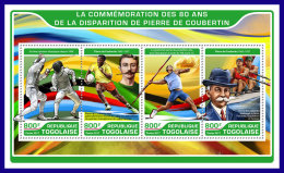 TOGO 2017 ** Pierre De Coubertin Olympic Games M/S - IMPERFORATED - DH1720 - Ete 1896: Athènes