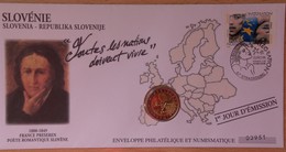 SLOVENIE 2 Euro 2007 Enveloppe Philatélique Et Numismatique - Eslovenia