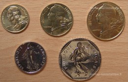Série 5 Monnaies France  2001 FDC - BU, BE, Astucci E Ripiani