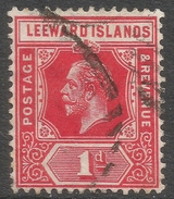 Leeward Islands. 1912-22 KGV. 1d Used. Mult Crown CA W/M SG 48 - Leeward  Islands