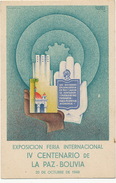 La Paz Bolivia Exposicion Feria Internacional Art Deco Card 1948 Signed Alandia Pantoja Necido En Potosi - Bolivie