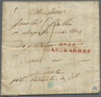 Preußen - Französische Armeepost: 1813, "No.46 GRANDE-ARMÉE", Roter L2 Klar Auf Komplettem Faltbrief M - Altri & Non Classificati