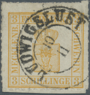 Mecklenburg-Schwerin - Marken Und Briefe: 1864, 3 Schillinge In Der Type II, Gestempelt "LUDWIGSLUST 10 11", Vorzüg - Mecklenburg-Schwerin
