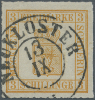 Mecklenburg-Schwerin - Marken Und Briefe: 1864, 3 Schillinge In Der Type II, Gestempelt "NEUKLOSTER 13 IX", Vorzügl - Mecklenburg-Schwerin