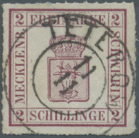 Mecklenburg-Schwerin - Marken Und Briefe: 1864, 2 Schillinge Dunkelmagenta Luxusmarke Mit Sauberem K2 "TETEROW 11 / 11", - Mecklenburg-Schwerin