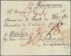 Mecklenburg-Schwerin - Vorphilatelie: Incoming Mail: (1830), Umschlag Mit Rückseitigem L2 "BERLIN 6.JANR." Und Fast - [Voorlopers