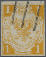 Lübeck - Marken Und Briefe: 1862:1 Schilling Schwärzlichgelborange, Farbfrisches, Vollrandiges Exemplar, Kl. R - Luebeck