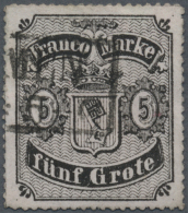 Bremen - Marken Und Briefe: 1862, 5 Gr. Schwarz Auf Hellkarmingrau, Regelmässiger Durchstich II, Gestempelt, Signie - Bremen