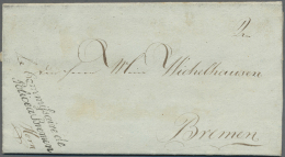 Bremen - Vorphilatelie: 1809, "Commissaire De Policea Bremen", Schwarzer L2-Franchisestempel Klar Auf Komplettem Orts-Fa - [Voorlopers