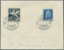 Bayern - Besonderheiten: 1912, 25 Pfg. Halbamtliche Flugpostmarke Und 20 Pfg. Luitpold Auf Briefumschlag Gestempelt Am 1 - Autres & Non Classés