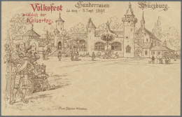 Bayern - Ganzsachen: 1897, Privatpostkarte 5 Pf. Ziffer Auf Rauten Grün "Würzburg Sanderrasen 28. Aug. - 5. Se - Andere & Zonder Classificatie