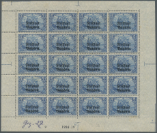Bayern - Marken Und Briefe: 1919, Freimarken 2 Mark Blau Im Kompletten Bogen Mit HAN 1224.19, Angefaltet, Leicht Angetre - Andere & Zonder Classificatie