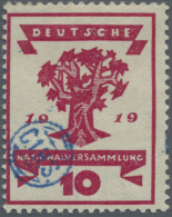 Deutsche Abstimmungsgebiete: Ost-Oberschlesien: 1920, 10 Pfg. Nationalversammlung Mit Blauem Handstempelaufdruck, Ungebr - Other & Unclassified