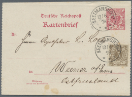 Deutsch-Südwestafrika - Vorläufer: Krone/Adler 3 Pfg., 4 Stück Auf Sauberem Kartenbrief Nach Deutschland - Duits-Zuidwest-Afrika