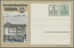 Deutsches Reich - Privatganzsachen: 1902/1917. Privat-Postkarte 2½ Pf Grau Neben 5 Pf Grün Germania "Der Neu - Autres & Non Classés