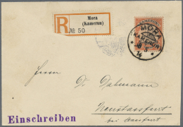 Deutsche Kolonien - Kamerun: 1900: 30 Pfg Schiffszeichung Als Einzelfrankatur Auf R-Brief Mit Einschreibestempel No. 50 - Cameroun