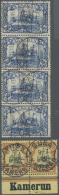 Deutsche Kolonien - Kamerun: 1900, 25 Pfg. Und 2 Mark Kaiseryacht Gestempelt. Der 25 Pfg. Wert Ist Im Waagerechten Unter - Kameroen