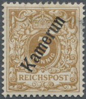 Deutsche Kolonien - Kamerun: 1898, 3 Pfg. Hellocker Ungebraucht Mit Dem Plattenfehler "Bruch In Der Bandrolle Rechts Unt - Camerun