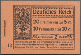 Deutsches Reich - Markenheftchen: 1913/1916, 2 Mark Germania Markenheftchen "5.1 A 2" Postfrisch Mit Heftchenzähnun - Carnets