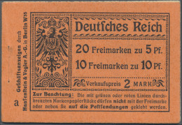 Deutsches Reich - Markenheftchen: 1911, Germania 5 Pf Und 10 Pf Markenheftchen, Deckel Und Zwischenblätter Und Orig - Booklets