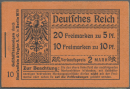 Deutsches Reich - Markenheftchen: 1910, 2 M. Germania-Markenheftchen, LEER, Deckel Und 5 Zwischenblätter In Frische - Booklets