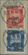 Deutsches Reich - Weimar: 10 Pfg. Auf Faserpapier, Sehr Seltene Variante, Gepr. Schlegel BPP. Die Marke Wurde Für D - Used Stamps