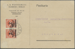 Deutsches Reich - Inflation: 1923, 2 Mio. Auf 200 M. Orangerot Im Waagerechten Paar Als Portogerechte Mehrfachfrankatur - Lettres & Documents
