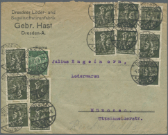 Deutsches Reich - Inflation: 1923, 32x 30Mark Bergarbeiter In Guter Farbvariante B Mit 40 Mark Schnitter Auf Portogerech - Lettres & Documents