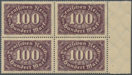 Deutsches Reich - Inflation: 1923, Mi. Nr. 247 DD Postfrisch - Doppeldruck -  4-er Block Vom Rechten Seitenrand Mit Foto - Nuovi