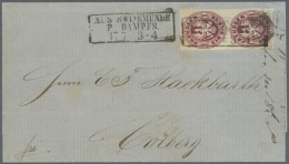 Preußen - Marken Und Briefe: 1861, 1 Sgr. Wappen Im Senkrechten Paar Mit Ra3 "AUS SWINEMÜNDE P. DAMPFS. 17.7. - Other & Unclassified