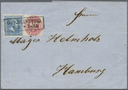 Preußen - Marken Und Briefe: 1858, Friedrich Wilhelm 2 Sgr. Dunkelblau, Breitrandig Als Ausgaben-MiF Mit 1861, Adl - Andere & Zonder Classificatie