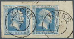 Preußen - Marken Und Briefe: 1857, Friedrich Wilhelm IV 2 Sgr. Hellblau, Glatter Grund Aud Dünnem Papier (0,0 - Altri & Non Classificati