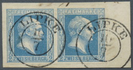 Preußen - Marken Und Briefe: 1857, Friedrich Wilhelm IV 2 Sgr. Hellblau, Glatter Grund Aud Dünnem Papier (0,0 - Other & Unclassified