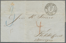 Preußen - Marken Und Briefe: 1855, "KOENIGSBERG I. PR." K2 Auf Taxiertem Faltbrief Via Hamburg (rücks. K.D.O. - Altri & Non Classificati