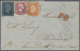 Preußen - Marken Und Briefe: 1850, ½ Sgr Orange Und 2 Sgr. Schwarz Auf Dunkelblau Mit WZ Und 1856, 1 Sgr. D - Altri & Non Classificati