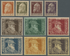 Bayern - Marken Und Briefe: 1911, Prinzregent Luitpold 10 Werte Aus Dem Satz Postfrisch 30 - 50 Pfg. Und 80 Pfg. - 20 Ma - Other & Unclassified