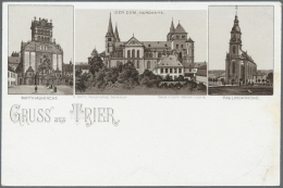 Ansichtskarten: Rheinland-Pfalz: TRIER Mit Umgebung Und MOSEL (alte PLZ 55), Schachtel Mit über 220 Historischen An - Autres & Non Classés