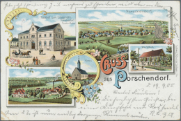 Ansichtskarten: Sachsen: SÄCHSISCHE SCHWEIZ (alte PLZ 83), Kleines Pöstchen Mit 55 Historischen Ansichtskarten - Altri & Non Classificati