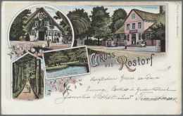 Ansichtskarten: Schleswig-Holstein: SCHACHTEL Mit über 180 Ansichtskarten, Vor Und Nach 1945. Neben Zahlreichen Sta - Autres & Non Classés