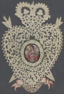 Heiligen- Und Andachtsbildchen: Tolle Sammlung Mit 50 Hochwertigen Exemplaren, Lauter Spitzenbilder Handgeschnitten Oder - Devotion Images