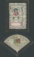 Heiligen- Und Andachtsbildchen: Tolle Sammlung Mit 50 Hochwertigen Exemplaren, Lauter Spitzenbilder Handgeschnitten Oder - Santini