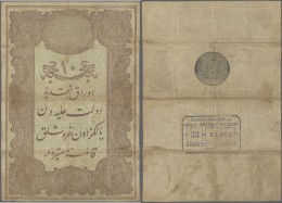 Turkey / Türkei: 10 Kurush 1876 P. 42, 3 Strong Vertical And 1 Strong Horizontal Fold Which Cause 3 Center Holes, A - Türkei