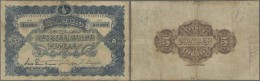 Turkey / Türkei: 5 Livres 1909 P. 64a, Used With 3 Strong Vertical And One Horizontal Fold, Stained Paper, Border W - Turquie