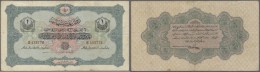 Turkey / Türkei: 1 Livre 1916 P. 90, Stonger Center And Horizontal Fold, Creases, No Holes Or Tears, Condition: F. - Turquie
