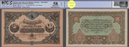 Turkey / Türkei: Very Rare Specimen Note 2 1/2 Livres ND(1918) AH1334 P. 108s, 2 Times Perforated "Druckprobe", Pri - Turquie